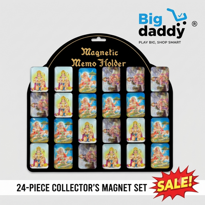 Pack of 24 Lord Hanuman Rectangular Big Size Glass Magnet Sheet (eff price 38 )