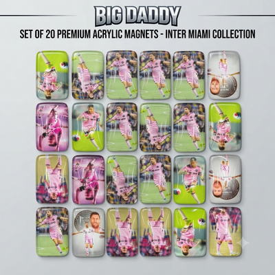 Pack of 24 Messi Pink Rectangular Big Size Glass Magnet Sheet (eff price 38 )
