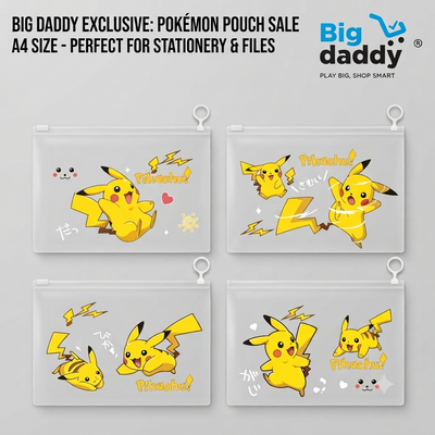 Pikachu A4 Size file pouch  Pack of 12 ( Net price - 22 )