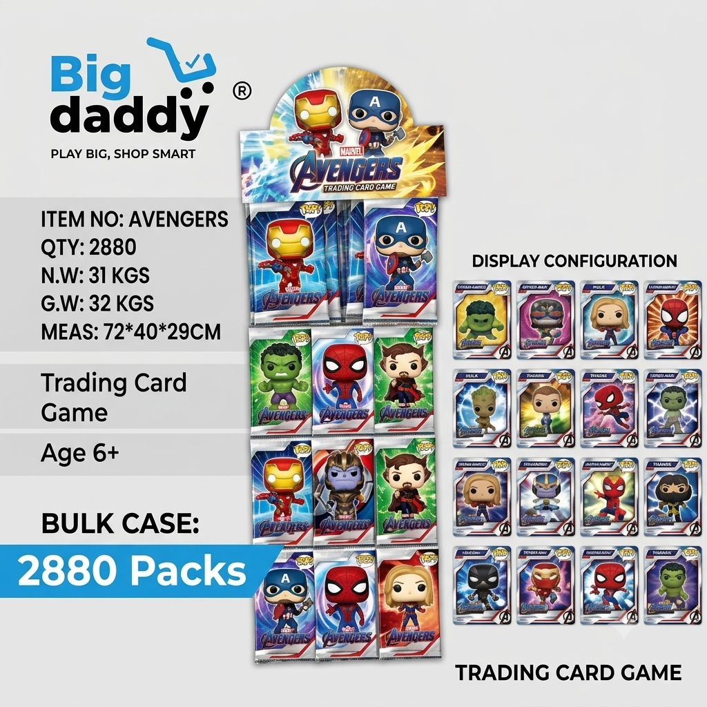 Superhero pop hanger cards Pack of 36