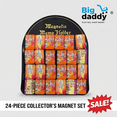 Pack of 24 Lord Ram Rectangular Big Size Glass Magnet Sheet (eff price 38 )