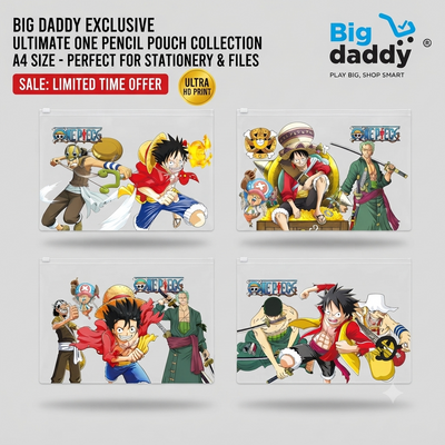 Luffy one piece A4 Size file pouch  Pack of 12 ( Net price - 22 )