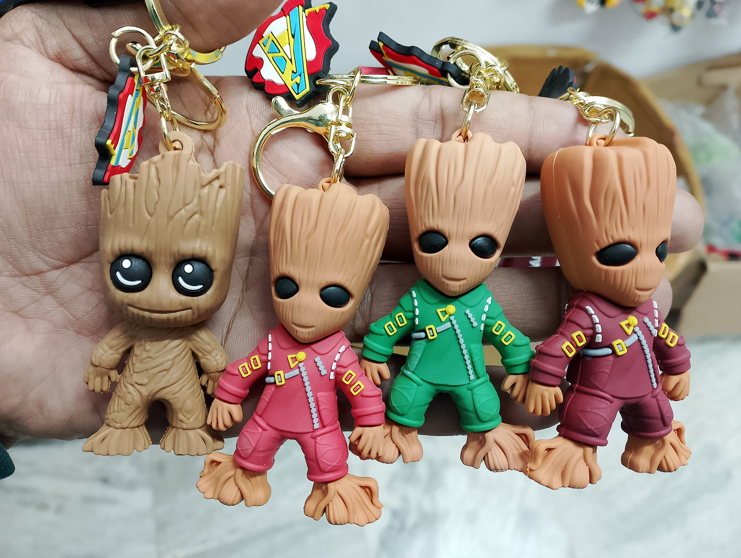 New Groot rubber keychain pack of 3 (eff price 43)