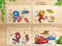 12pcs - Superhero/cars A4 file pouch Net price 22