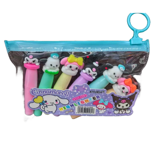 2 Sets - Kuromi Model A . Set of 6 Highlighters Net price 79