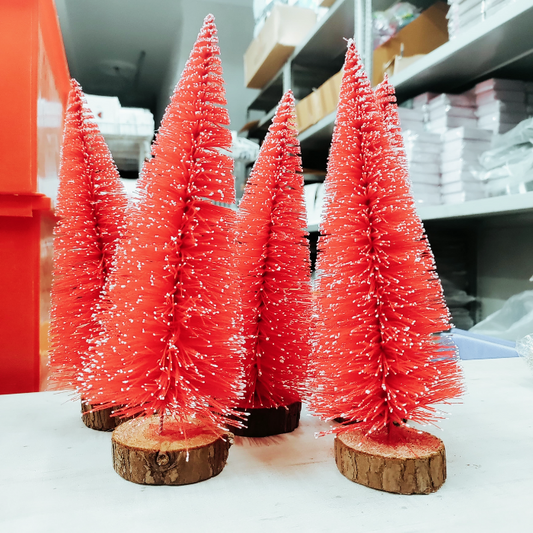 6pcs - RED Table Christmas Tree 26 cm tall Net price 85