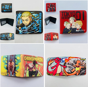 Pokimon/ Chainsaw man / Tokyo revenger Wallet Set of 3 (eff price 175)