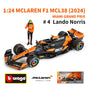 1:24 BURAGO F1 MCLAREN # 4 LANDO NORIS CAR WITH DRIVER