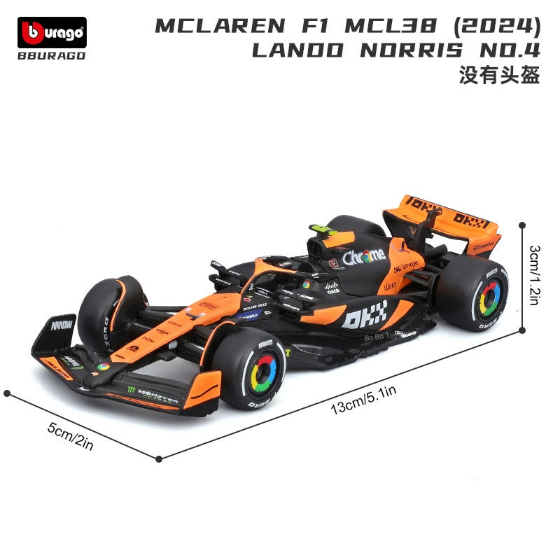 MClaren -Miami GP LANDO 2024 1:43 Bu-rago Diecast car