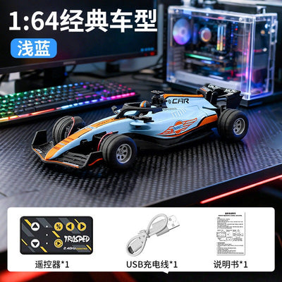 1:64 RC Formula Racing Car with Mobile App Control & Remte Blue