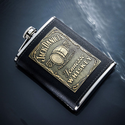 JD black 3d Hip flask 9oz