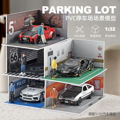 2 pc - 1:32 car garrage  net price 135(no car)