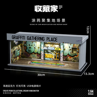 1:64 Scale Graffiti Hangout Diorama