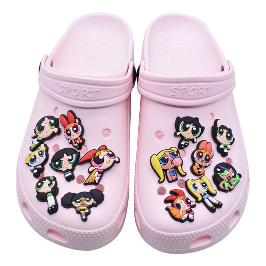 Powerpuff Girls set of  14 Shoe Croc Accesorie