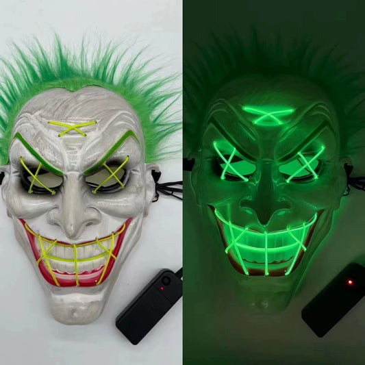 Green Hair Joker Led Mask