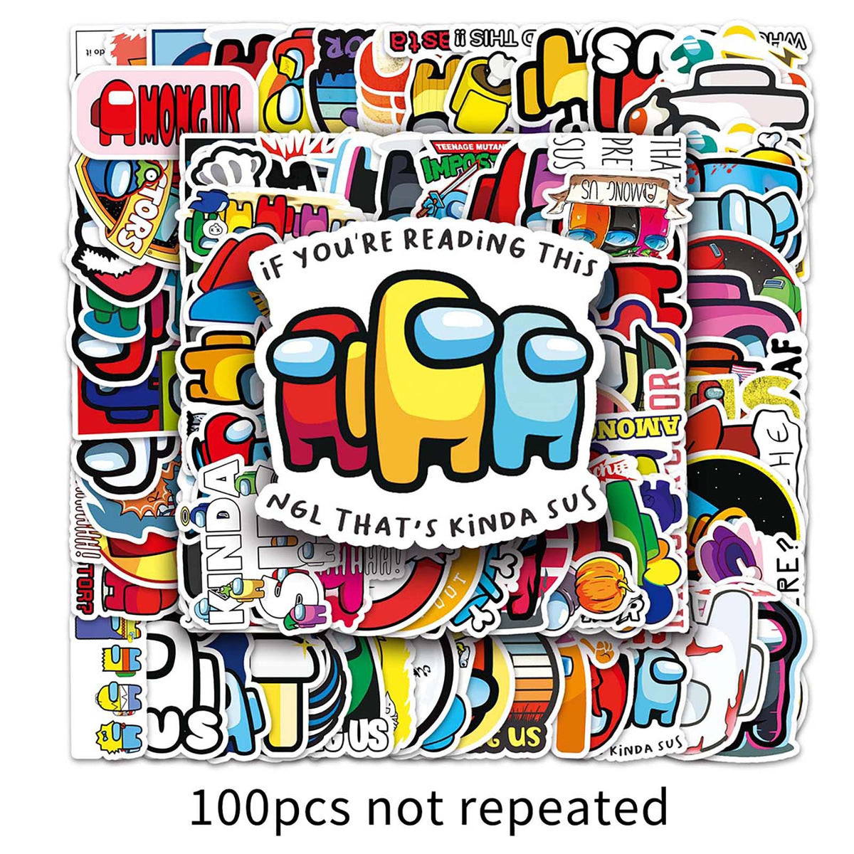 amoung us - 1 X 50 pc Sticker packets Net price 70