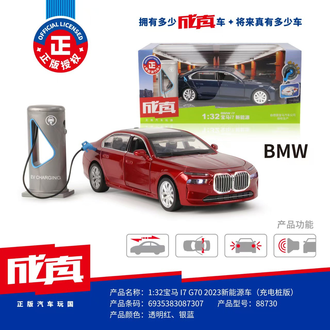 1:32 Bmw i7 g70 2023 with ev charging station (Official)