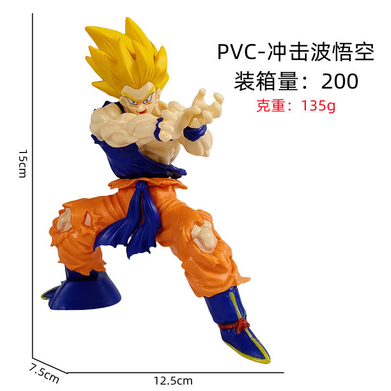 Yellow hair DBZ Action figure hotselling