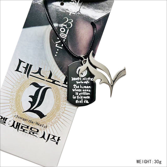 3 pc - deathnote symbol double pendent opp net price 75