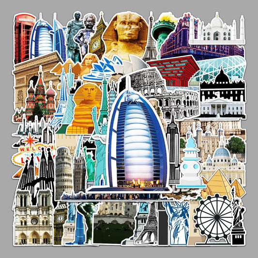 Buildings - 2 X 50 pc Sticker packets Net price 70