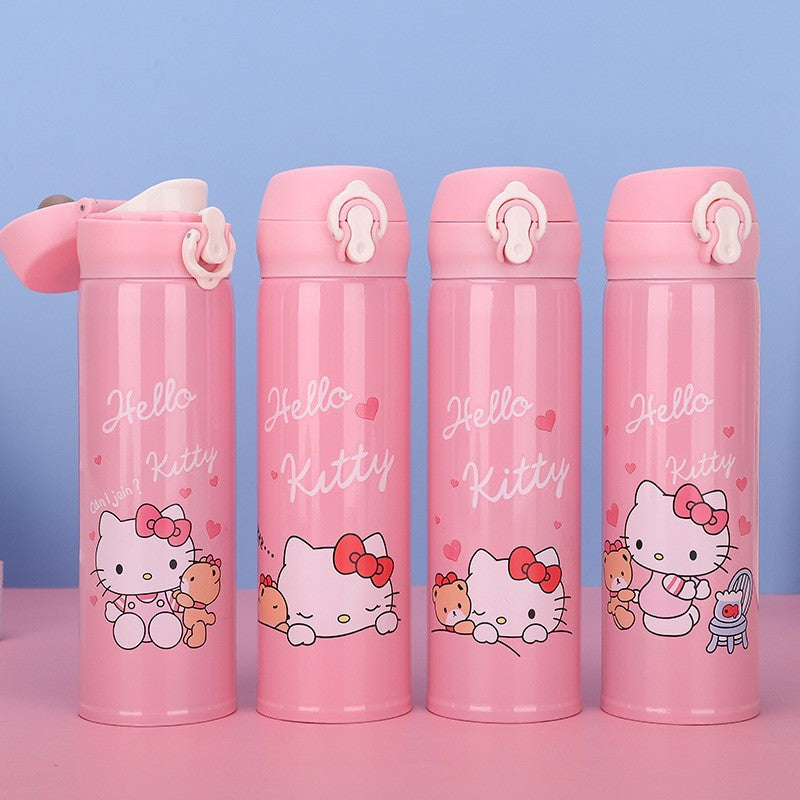 Hello Kitty with little cat 450ml Water Bottle Pack of 10 (eff price 125)