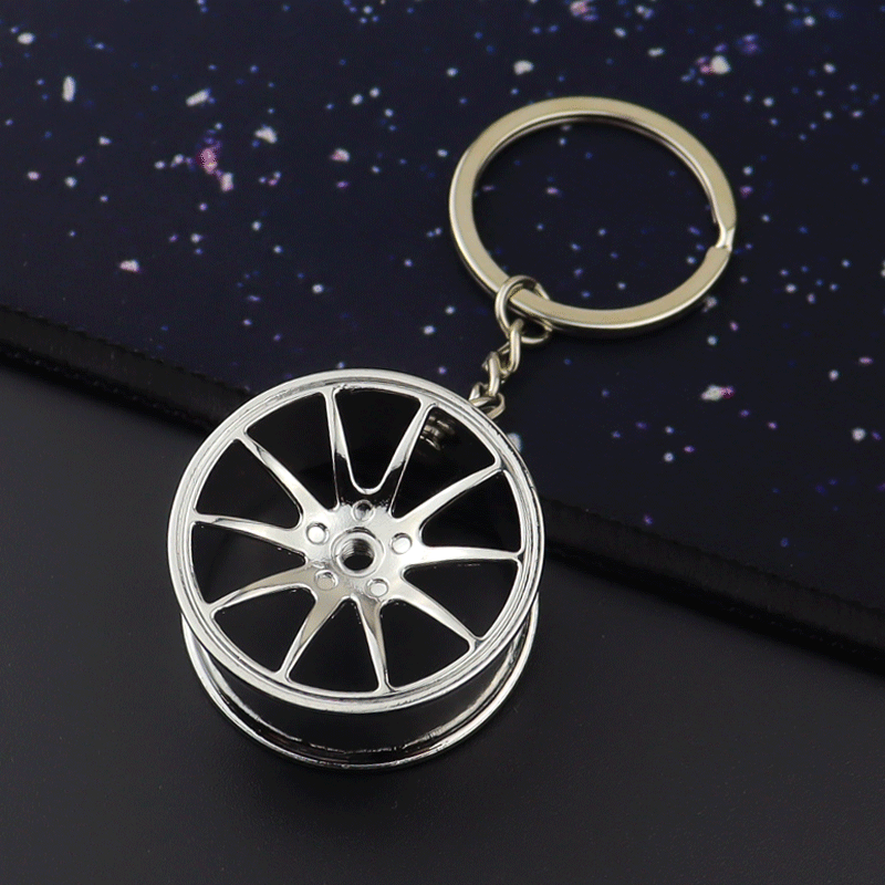 Alloy Wheel Silver keychain Set of 6 ( eff price 26 ) – Big Daddy Store