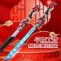 2pcs - 79cm Thunder Laser  Rechargeable Retractable Luminous Sword - Double-Headed Retractable Double-Edged Sword Net price 750