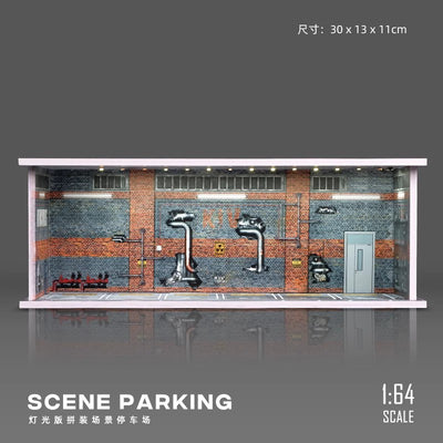 1:64 Scale Garage Scene Diorama - Abandoned Factory (Style C)