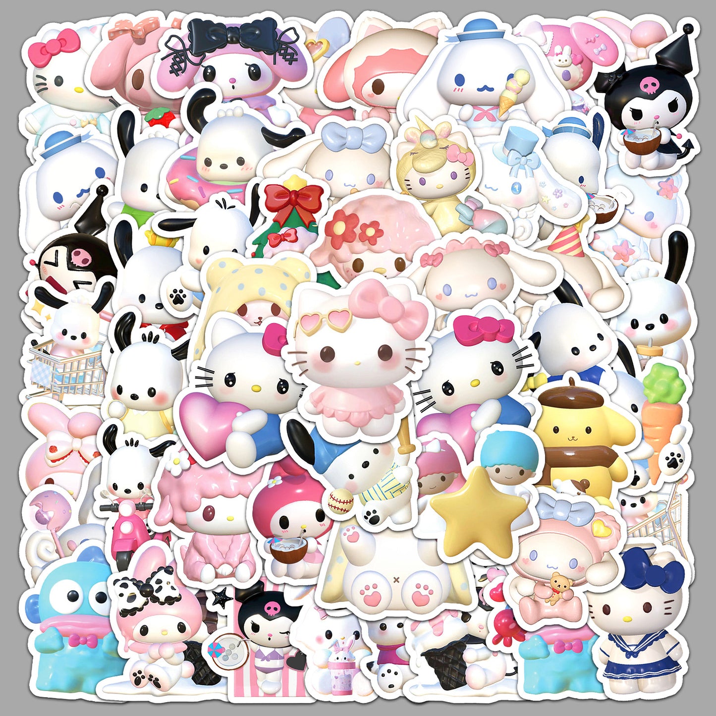kuromi 1 - 2 X 50 pc Sticker packets Net price 70