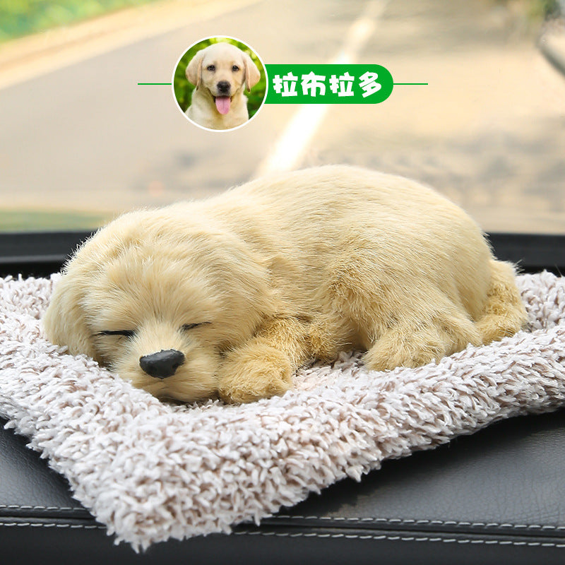 Small size sleeping dog showpiece