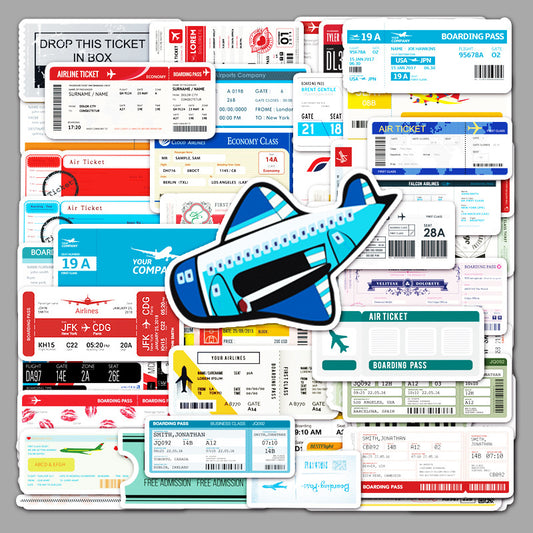Boarding pass - 2 X 50 pc Sticker packets Net price 70