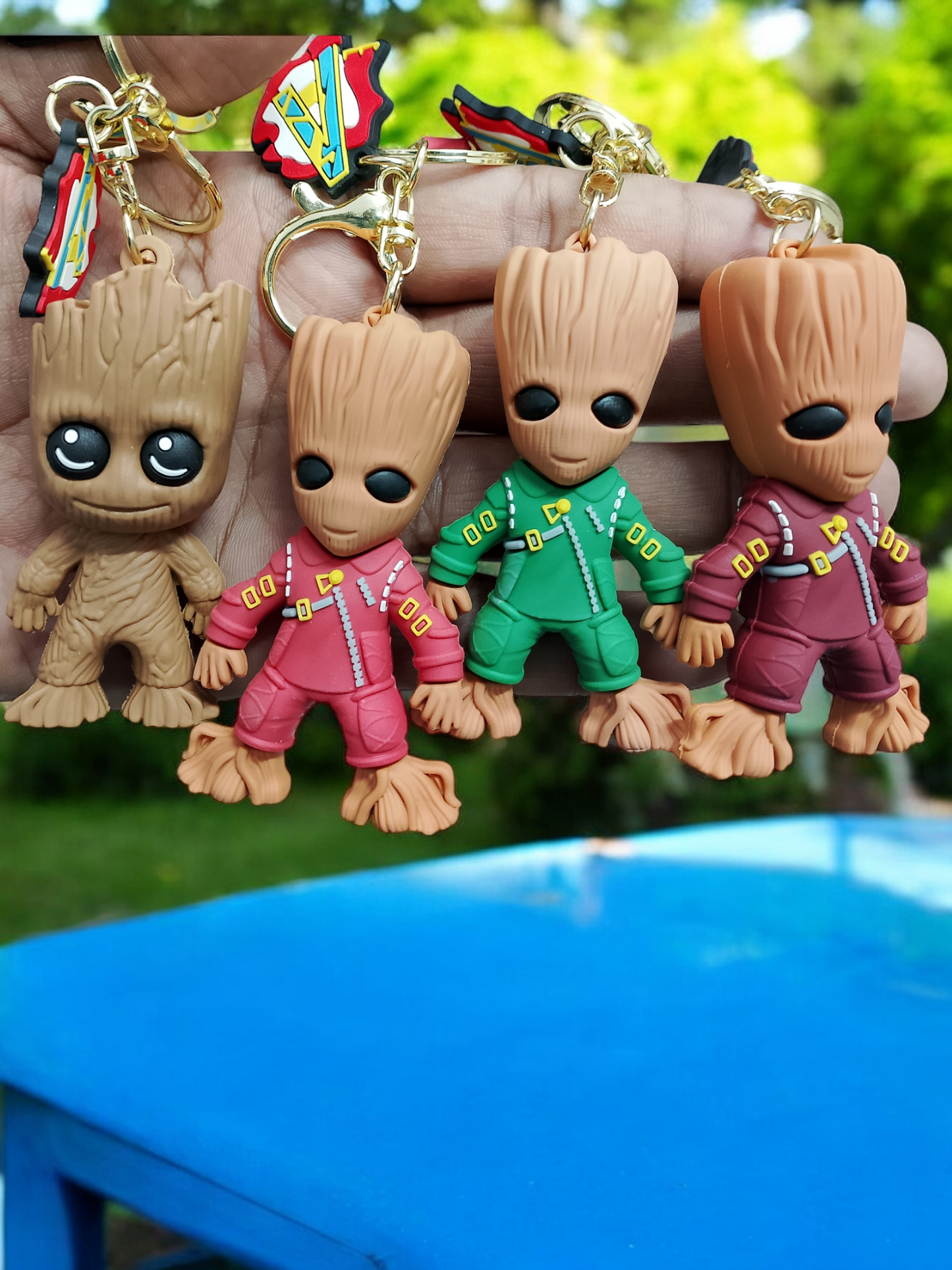 New Groot rubber keychain pack of 3 (eff price 43)