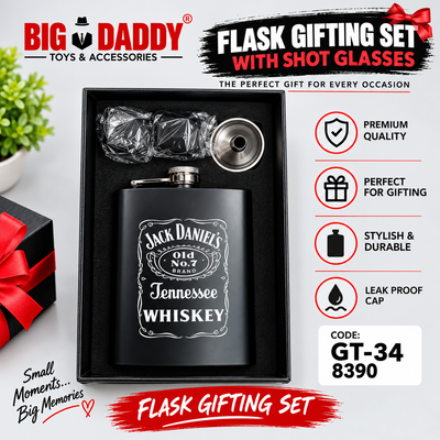 Jd flask set with glass - Gt34