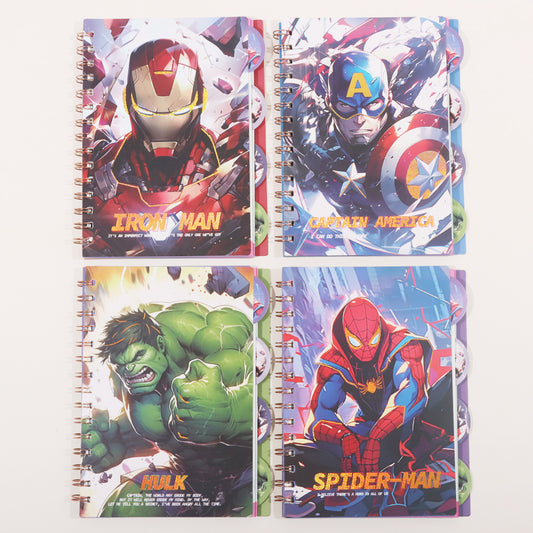 4pcs - Mix super hero diary A5 size ( Net price - 95 )