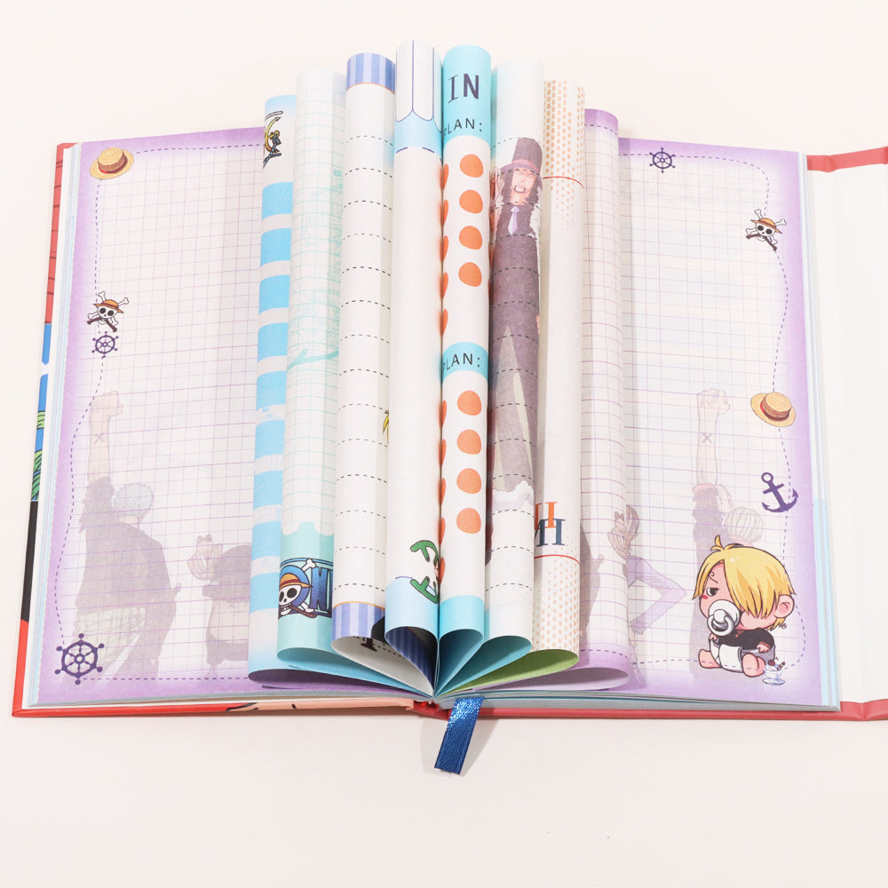 2pcs- One piece family mix design  a6 diary ( net price -98 )