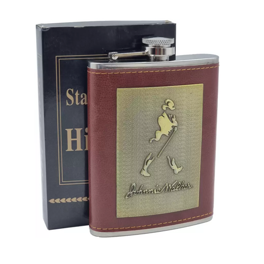 JW Hip flask 3d brown 9oz