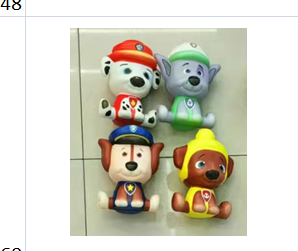 paw petrol soft squeeze Toys ( Pack of 12 ) eff price 70