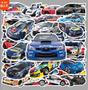 Racing car Stickers set of 50