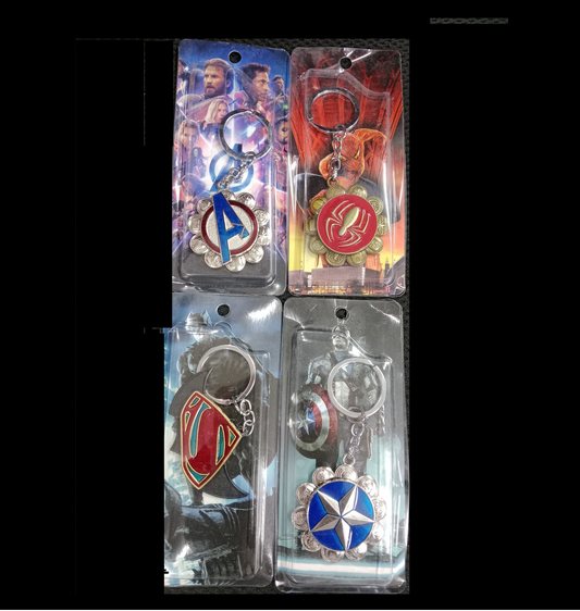 Superhero 2 rotating mix keychain Pack of 5 (eff price 48)