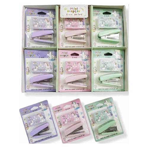 Set of 6 Unicorn small Stapler (eff price 40) - E-022