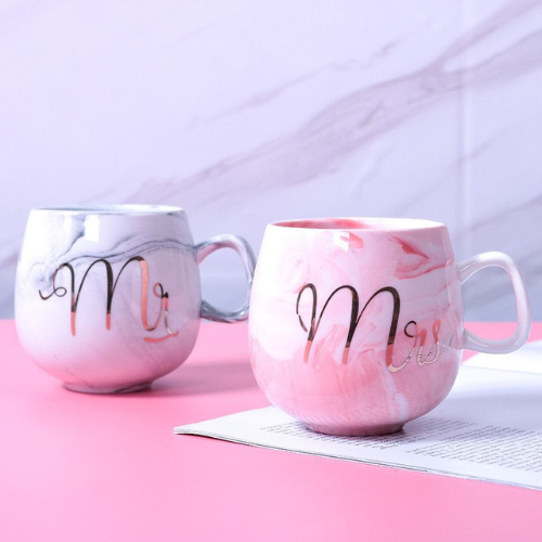 MR & MRS Cups with Spoon