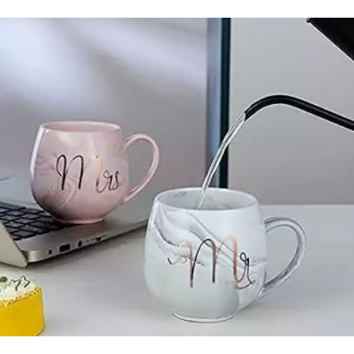 MR & MRS Mugs with Spoon