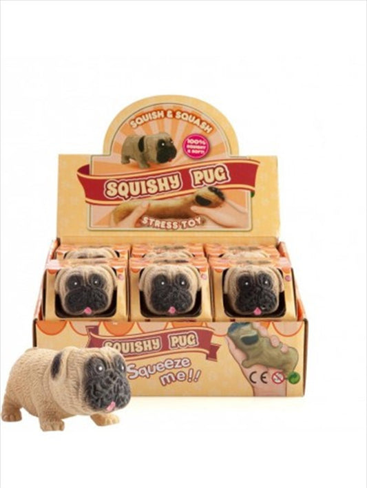 12 pcs - Pug Dog Squishy stress buster toy net price 90