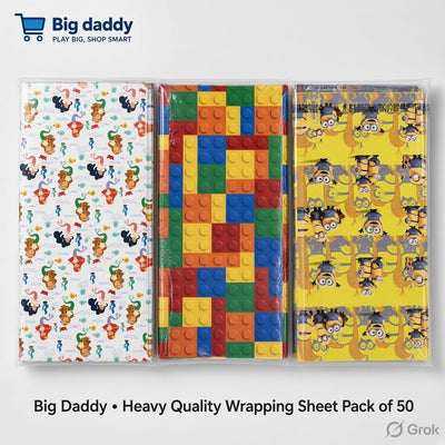 Mix Designs Minion / lego Wrapping sheet Pack of 50