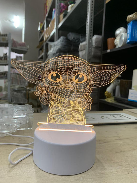 Set of 2 cute baby yoda 3d Lamp Net price 149