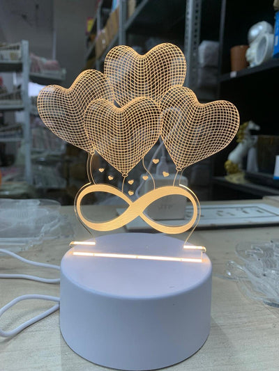Set of 2 Infinity Love 3d Lamp Net price 120