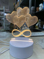 Set of 2 Infinity Love 3d Lamp Net price 120