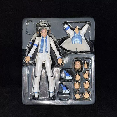 Michael Jackson Smooth Criminal 15cm Action Figure White Suit Boxed (movable)