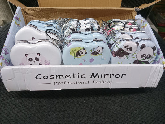 Panda heart pocket mirror Pack of 12 (eff price 68)