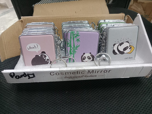 Panda square pocket mirror Pack of 12 (eff price 68)
